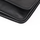 LOEWE Anagram Shoulder Bag Leather Black Silver Auth BA8031-12