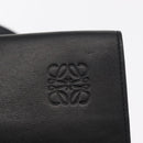 LOEWE Anagram Shoulder Bag Leather Black Silver Auth BA8031-18