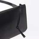 LOEWE Anagram Shoulder Bag Leather Black Silver Auth BA8031-16