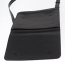 LOEWE Anagram Shoulder Bag Leather Black Silver Auth BA8031-10