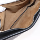 LOEWE Anagram Shoulder Bag Leather Black Silver Auth BA8031-23