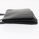 LOEWE Anagram Shoulder Bag Leather Black Silver Auth BA8031-5