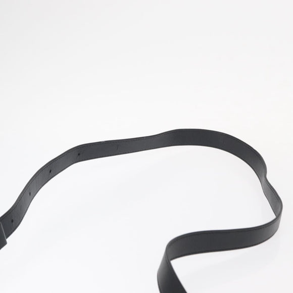 LOEWE Anagram Shoulder Bag Leather Black Silver Auth BA8031