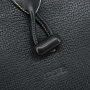 LOEWE Turn Lock Shoulder Bag Leather Navy Gold Auth BA8032-17