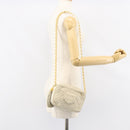 CHANEL Matelasse Chain Shoulder Bag Lamb Skin Beige Gold CC Auth BA8033-25
