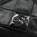 CHANEL Matelasse Shoulder Bag Lamb Skin Black Gold CC Auth BA8034-9