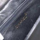 CHANEL Matelasse Shoulder Bag Lamb Skin Black Gold CC Auth BA8034-19