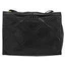 CHANEL Matelasse Shoulder Bag Lamb Skin Black Gold CC Auth BA8034-2