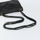 CHANEL Matelasse Shoulder Bag Lamb Skin Black Gold CC Auth BA8034-7