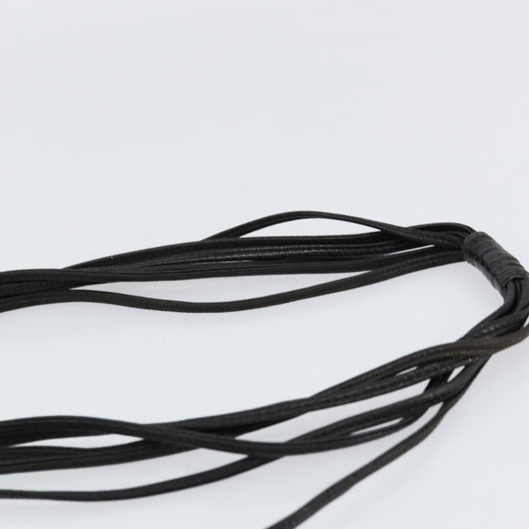 CHANEL Matelasse Shoulder Bag Lamb Skin Black Gold CC Auth BA8034