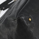 CHANEL Chain Tote Bag Caviar Skin Black Silver CC Auth BA8036-16