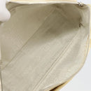 CHANEL Tote Bag Canvas Leather White Silver CC Auth BA8037-11