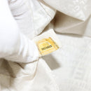 CHANEL Tote Bag Canvas Leather White Silver CC Auth BA8037-12