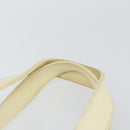 CHANEL Tote Bag Canvas Leather White Silver CC Auth BA8037-8