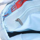 CHANEL New Travel Line Tote Bag Nylon Light Blue Silver CC Auth BA8038-15