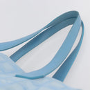 CHANEL New Travel Line Tote Bag Nylon Light Blue Silver CC Auth BA8038-8