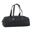 CHANEL New Travel Line Hand Bag Nylon Black CC Auth BA8039-1