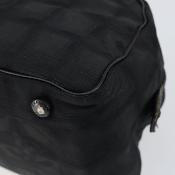 CHANEL New Travel Line Hand Bag Nylon Black CC Auth BA8039