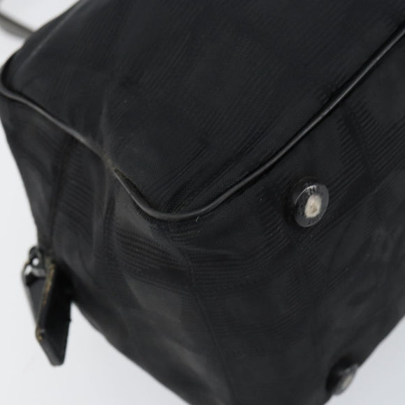 CHANEL New Travel Line Hand Bag Nylon Black CC Auth BA8039