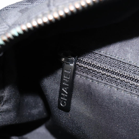 CHANEL New Travel Line Hand Bag Nylon Black CC Auth BA8039