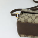 GUCCI GG Supreme Web Sherry Line Bag PVC Beige Gold 904 02 084 Auth BA804-10