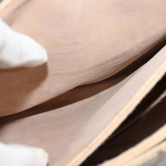 GUCCI GG Supreme Web Sherry Line Bag PVC Beige Gold 904 02 084 Auth BA804