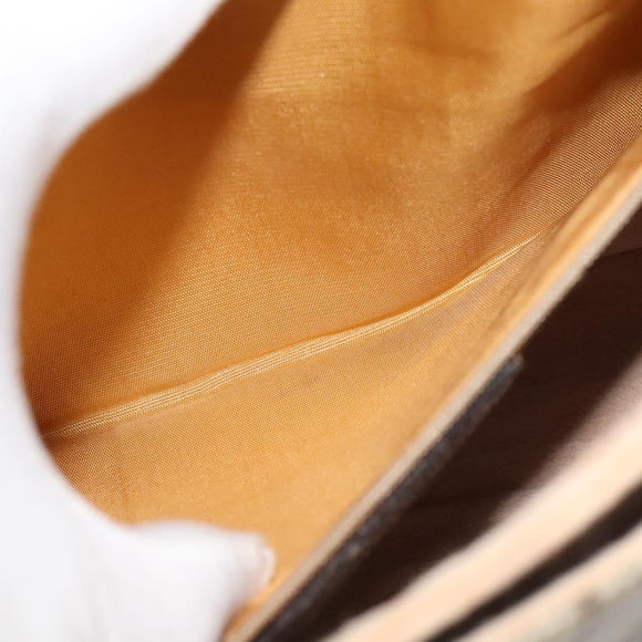 GUCCI GG Supreme Web Sherry Line Bag PVC Beige Gold 904 02 084 Auth BA804