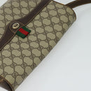 GUCCI GG Supreme Web Sherry Line Tasche PVC Beige Gold 904 02 084 Auth BA804-6