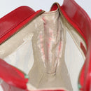 CHANEL Bicolore Clutch Bag Lamb Skin Red Gold CC Auth BA8040-17