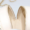 CHANEL Matelasse Chain Shoulder Bag Lamb Skin Beige Gold CC Auth BA8041-19