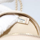 CHANEL Matelasse Ketten-Schultertasche Lammleder Beige Gold CC Auth ba8041M-11