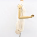 CHANEL Matelasse Chain Shoulder Bag Lamb Skin Beige Gold CC Auth BA8041-23