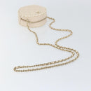 CHANEL Matelasse Ketten-Schultertasche Lammleder Beige Gold CC Auth ba8041M-7