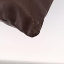 BURBERRY Hand Bag Leather Brown Gold Auth BA8046-16