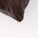 BURBERRY Hand Bag Leather Brown Gold Auth BA8046-17