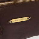 BURBERRY Hand Bag Leather Brown Gold Auth BA8046-18