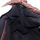 BURBERRY Hand Bag Leather Brown Gold Auth BA8046-22