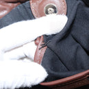 BURBERRY Hand Bag Leather Brown Gold Auth BA8046-11