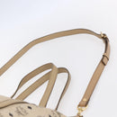 MCM Vicetos Logogram Tote Bag PVC Leather 2way Beige Gold Auth BA8048-10