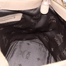 MCM Vicetos Logogram Tote Bag PVC Leather 2way Beige Gold Auth BA8048-21