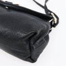 Chloe Lily Hand Bag Leather 2way Black Silver Auth BA8050-9
