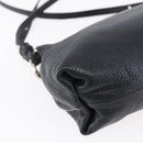 Chloe Lily Hand Bag Leather 2way Black Silver Auth BA8050-18