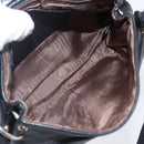 Chloe Lily Hand Bag Leather 2way Black Silver Auth BA8050-10