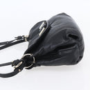 Chloe Lily Hand Bag Leather 2way Black Silver Auth BA8050-3