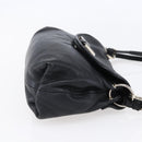 Chloe Lily Hand Bag Leather 2way Black Silver Auth BA8050-4