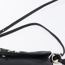 Chloe Lily Hand Bag Leather 2way Black Silver Auth BA8050-14