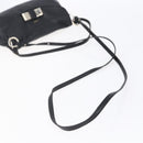 Chloe Lily Hand Bag Leather 2way Black Silver Auth BA8050-8