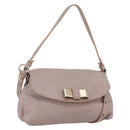 Chloe Lily Hand Bag Leather 2way Pink Gold Silver Auth BA8051-1