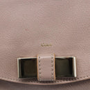 Chloe Lily Hand Bag Leather 2way Pink Gold Silver Auth BA8051-18