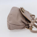 Chloe Lily Hand Bag Leather 2way Pink Gold Silver Auth BA8051-3